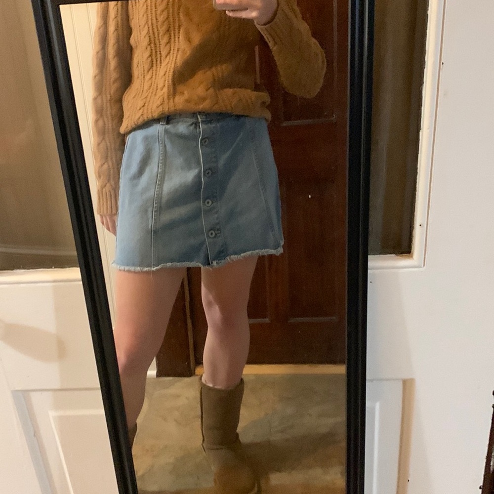 Forever 21 Button Up Denim Skirt